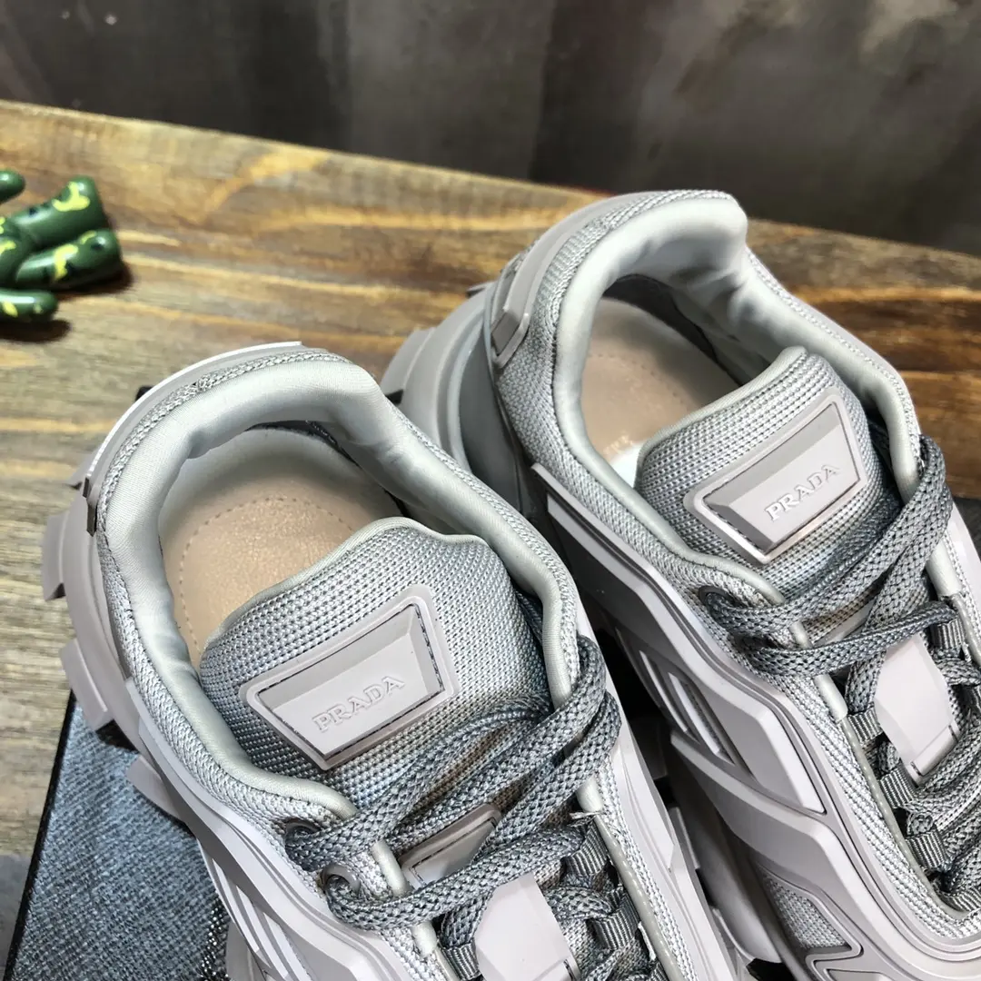 Unisex Prada Transformer Sneakers Grey Chunky Style – High Quality Replica Prada Shoes 1: 233
