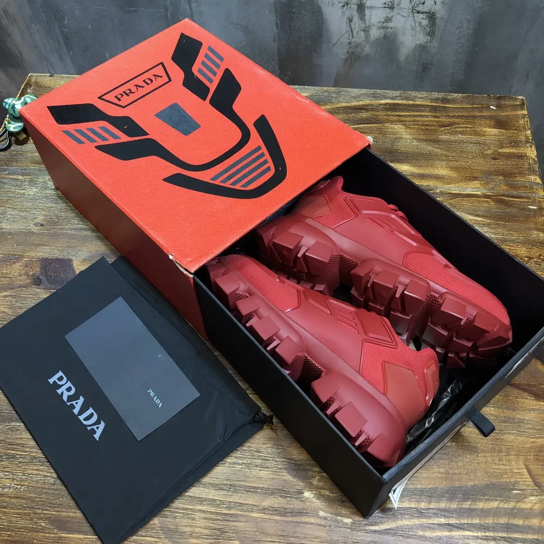 WeatherProof Prada Transformers Red Chunky Sneakers – Replica Prada Shoes & High Quality Prada Sneakers 213