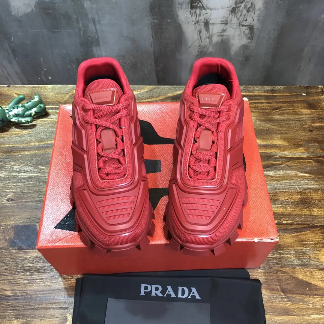 WeatherProof Prada Transformers Red Chunky Sneakers – Replica Prada Shoes & High Quality Prada Sneakers 213