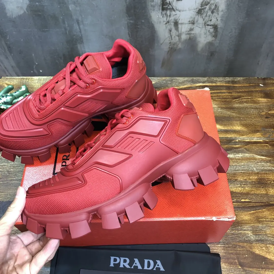 WeatherProof Prada Transformers Red Chunky Sneakers – Replica Prada Shoes & High Quality Prada Sneakers 213