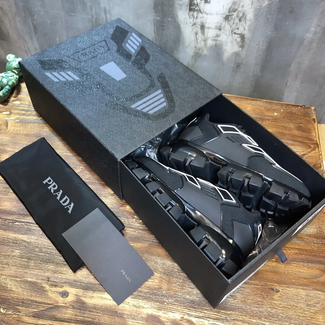 EasyMatch Prada Transformers Sneakers Black Low-Top – Replica Prada Shoes & High Quality Prada Sneakers Replica 235