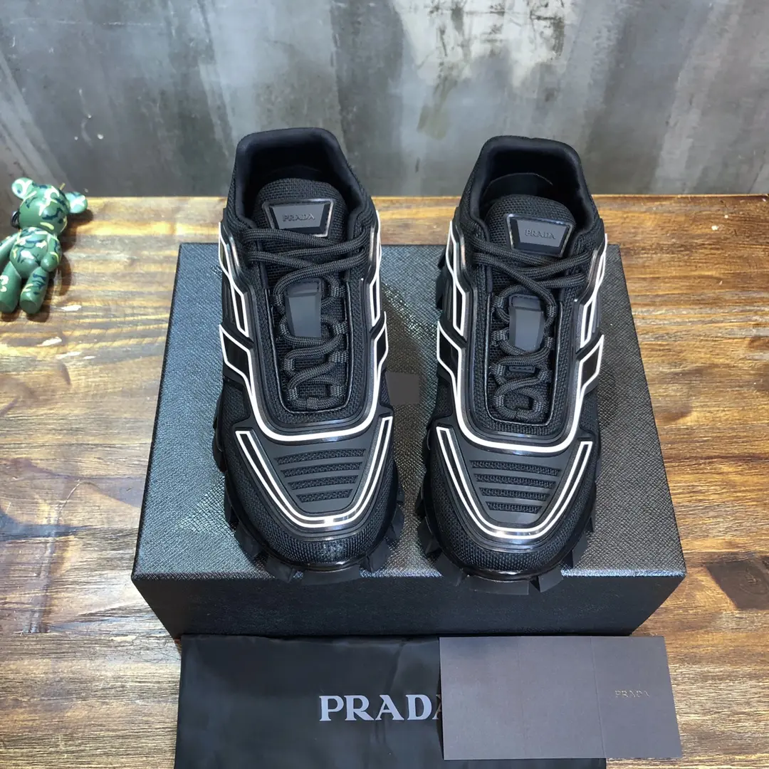 EasyMatch Prada Transformers Sneakers Black Low-Top – Replica Prada Shoes & High Quality Prada Sneakers Replica 235