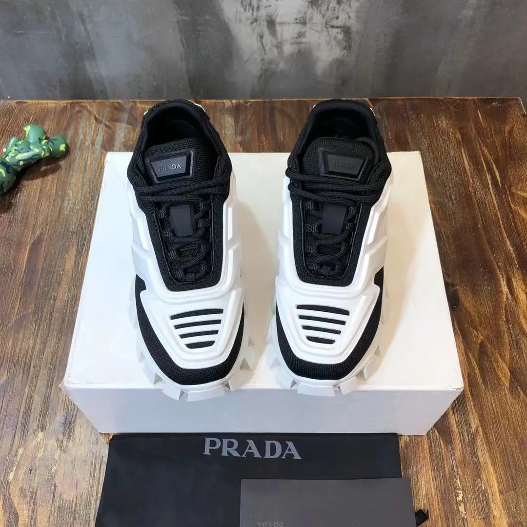 StreetReady Prada Transformers Sneakers Black White Low – High Quality Replica Prada Shoes 1: 212