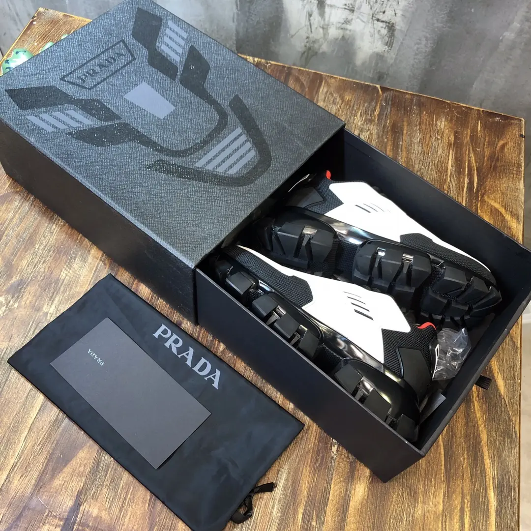 Prada Transformers Sneakers Black White Red – High Quality Replica Prada Shoes 1:1 Sneakers ZeroBulk 232