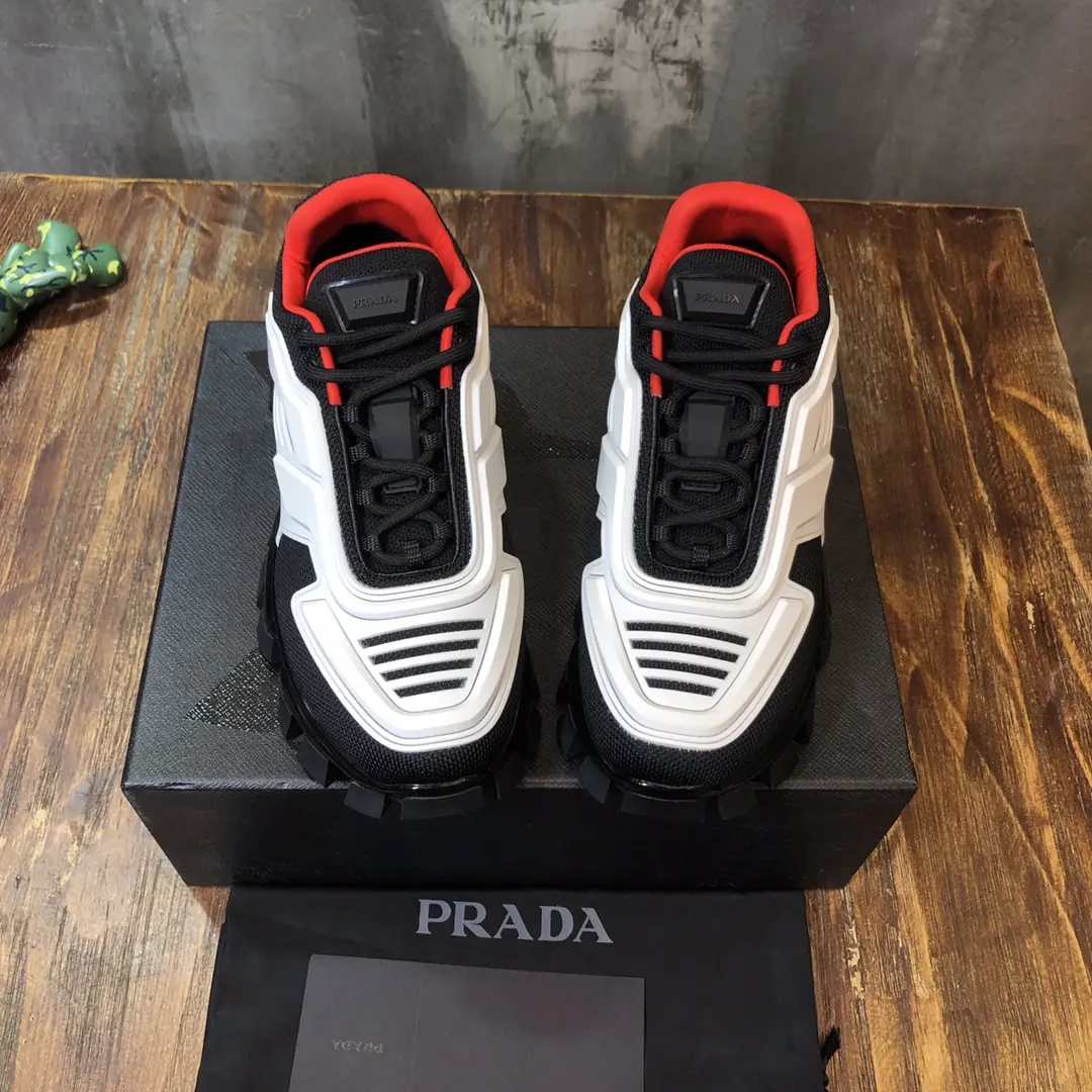 Prada Transformers Sneakers Black White Red – High Quality Replica Prada Shoes 1:1 Sneakers ZeroBulk 232
