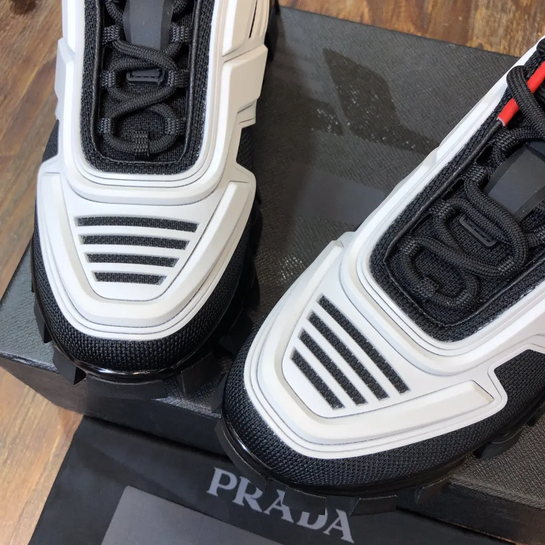 Prada Transformers Sneakers Black White Red – High Quality Replica Prada Shoes 1:1 Sneakers ZeroBulk 232