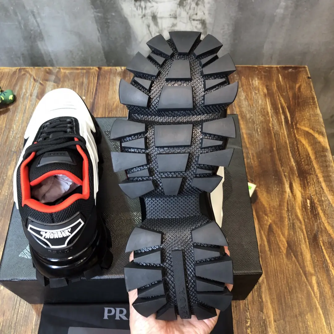 Prada Transformers Sneakers Black White Red – High Quality Replica Prada Shoes 1:1 Sneakers ZeroBulk 232