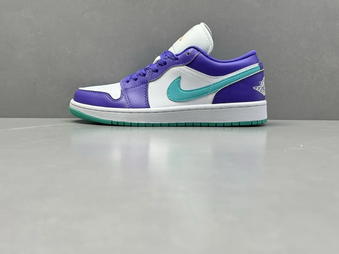 Lightweight Pure Origin 210 AJ1 Low Top Sneakers – Purple White, Top Rep Shoes, Best Replica Sneakers, Authentic Version, Sizes 36-46 (Including Half Sizes 1274