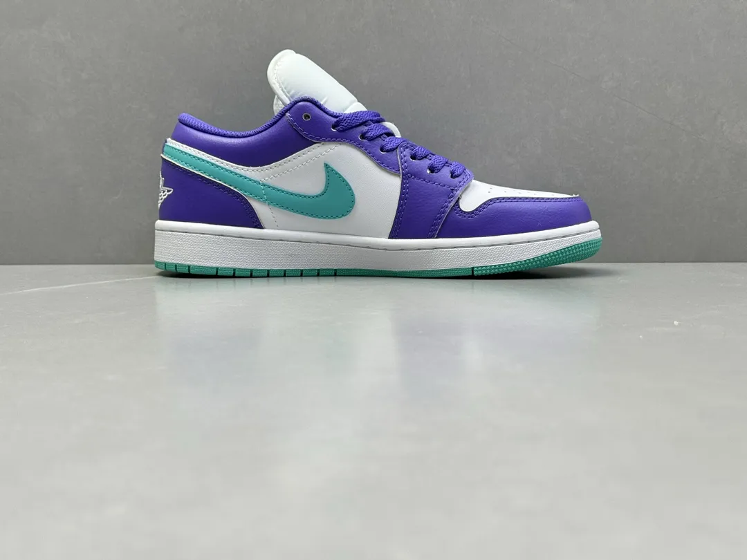 Lightweight Pure Origin 210 AJ1 Low Top Sneakers – Purple White, Top Rep Shoes, Best Replica Sneakers, Authentic Version, Sizes 36-46 (Including Half Sizes 1274