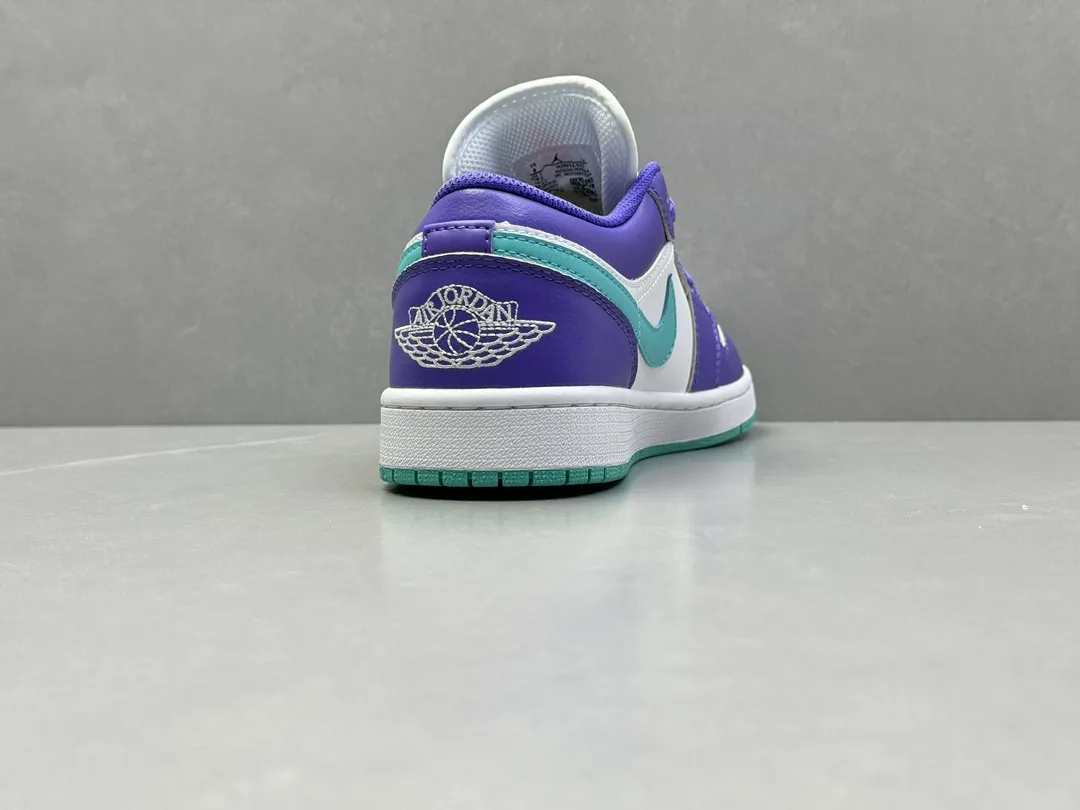 Lightweight Pure Origin 210 AJ1 Low Top Sneakers – Purple White, Top Rep Shoes, Best Replica Sneakers, Authentic Version, Sizes 36-46 (Including Half Sizes 1274
