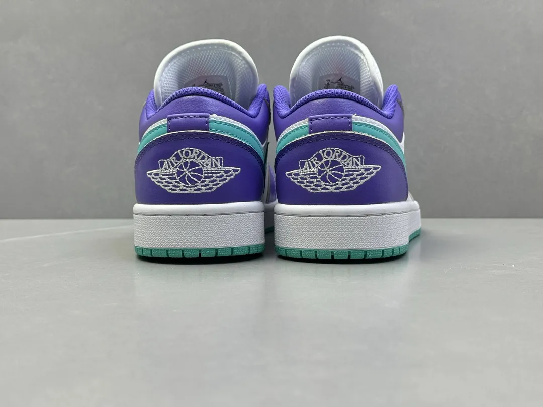 Lightweight Pure Origin 210 AJ1 Low Top Sneakers – Purple White, Top Rep Shoes, Best Replica Sneakers, Authentic Version, Sizes 36-46 (Including Half Sizes 1274