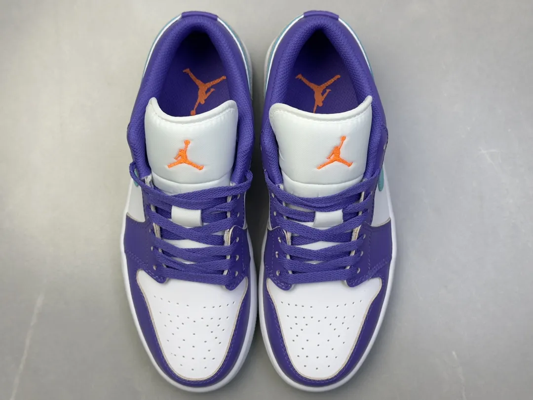 Lightweight Pure Origin 210 AJ1 Low Top Sneakers – Purple White, Top Rep Shoes, Best Replica Sneakers, Authentic Version, Sizes 36-46 (Including Half Sizes 1274