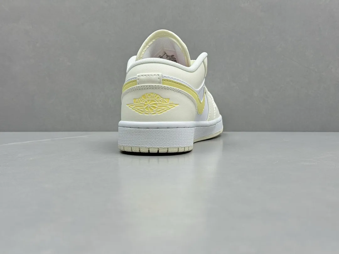 Pure Origin 230 AJ1 Low Top Sneakers – White Yellow, Authentic Version, Best Replica Sneakers, Top Rep Shoes, Sizes 36-46 (Including Half Sizes Sporty 1289