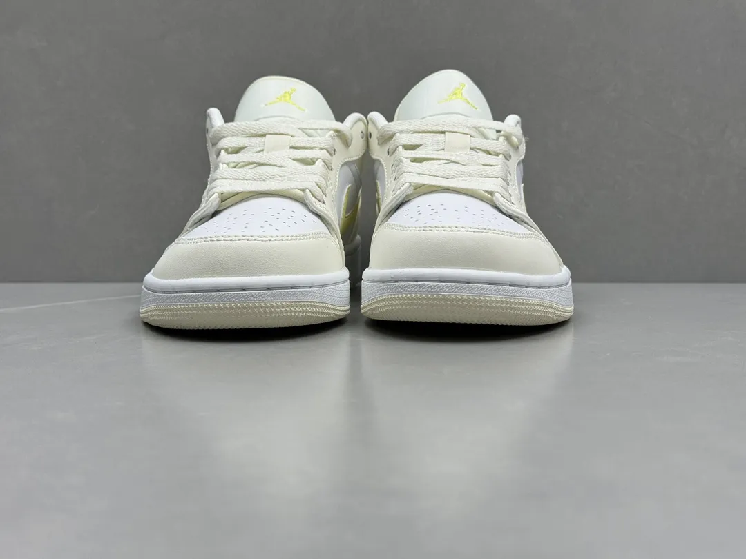 Pure Origin 230 AJ1 Low Top Sneakers – White Yellow, Authentic Version, Best Replica Sneakers, Top Rep Shoes, Sizes 36-46 (Including Half Sizes Sporty 1289