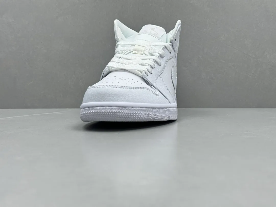 Breathable Pure Origin AJ1 Zhongbang Pure  Version White High-Top Rep Shoes – Best Replica Sneakers Online – Sizes 36-46 (Including Half Sizes 1333