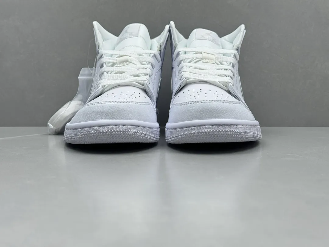Breathable Pure Origin AJ1 Zhongbang Pure  Version White High-Top Rep Shoes – Best Replica Sneakers Online – Sizes 36-46 (Including Half Sizes 1333