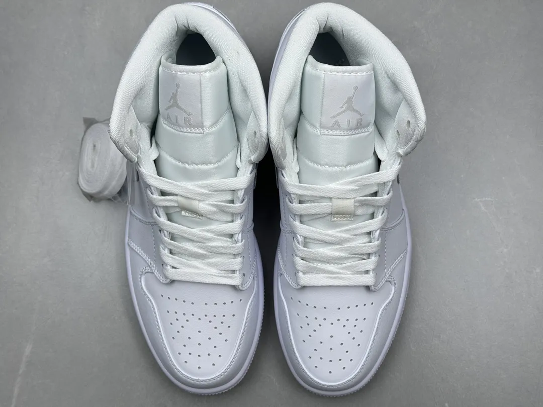 Breathable Pure Origin AJ1 Zhongbang Pure  Version White High-Top Rep Shoes – Best Replica Sneakers Online – Sizes 36-46 (Including Half Sizes 1333