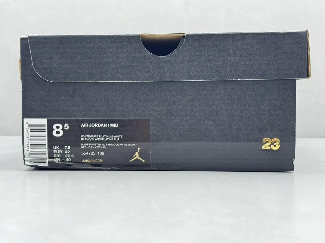 Breathable Pure Origin AJ1 Zhongbang Pure  Version White High-Top Rep Shoes – Best Replica Sneakers Online – Sizes 36-46 (Including Half Sizes 1333