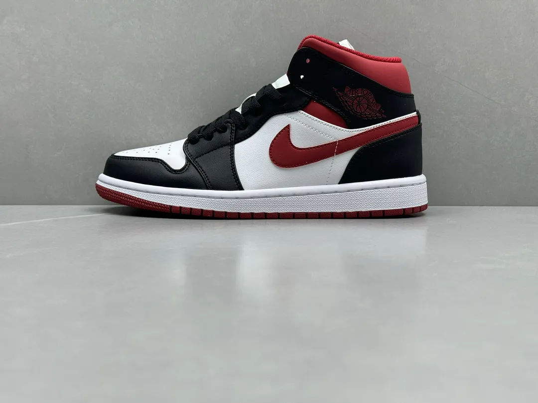 TopPick Pure  Version 230 AJ1 Mid – Black White Red – Replica Nike Shoes (Sizes 36-46 including Half Sizes 1221