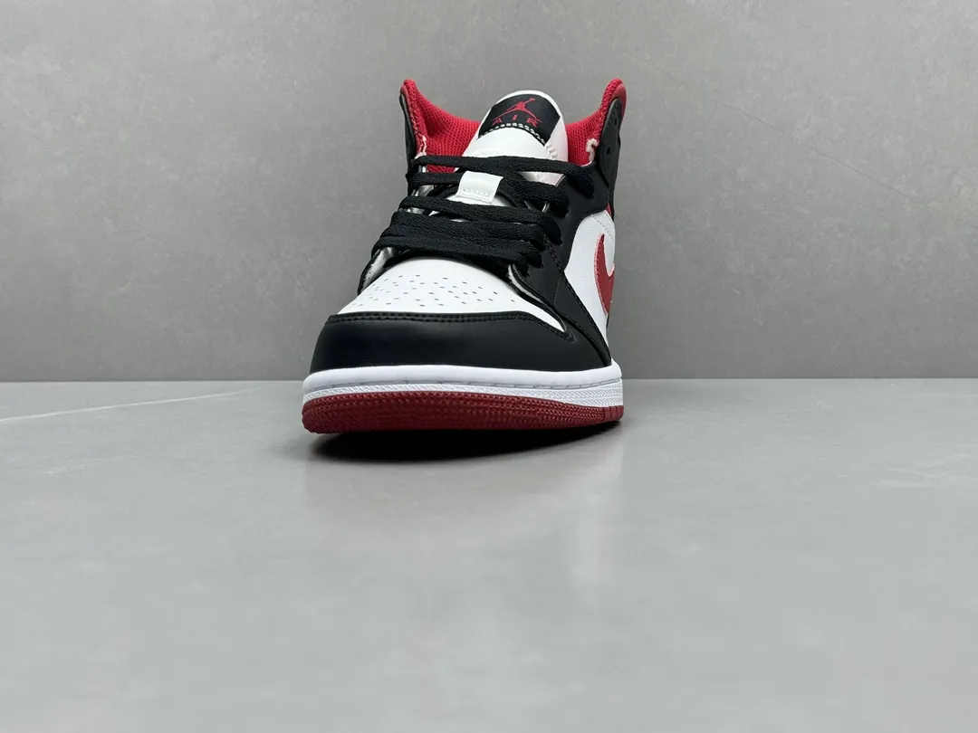 TopPick Pure  Version 230 AJ1 Mid – Black White Red – Replica Nike Shoes (Sizes 36-46 including Half Sizes 1221