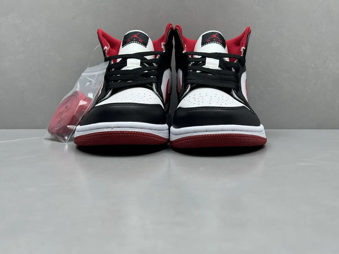 TopPick Pure  Version 230 AJ1 Mid – Black White Red – Replica Nike Shoes (Sizes 36-46 including Half Sizes 1221