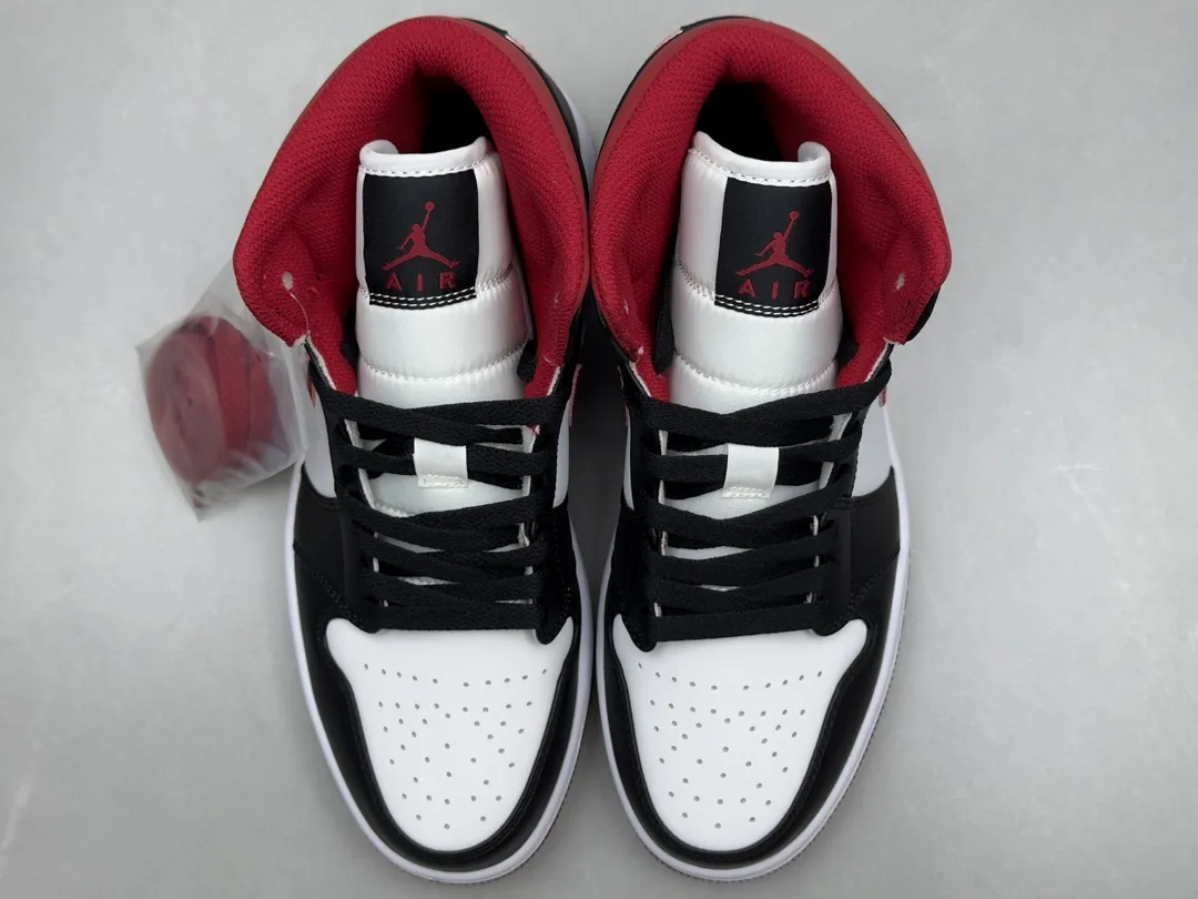TopPick Pure  Version 230 AJ1 Mid – Black White Red – Replica Nike Shoes (Sizes 36-46 including Half Sizes 1221