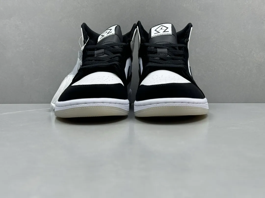 Pure  Version 230 AJ1 Zhongbang Diamond Panda High-Top Rep Shoes – Black White Replica, Sizes 36-46 (Including Half Sizes Functional 1192