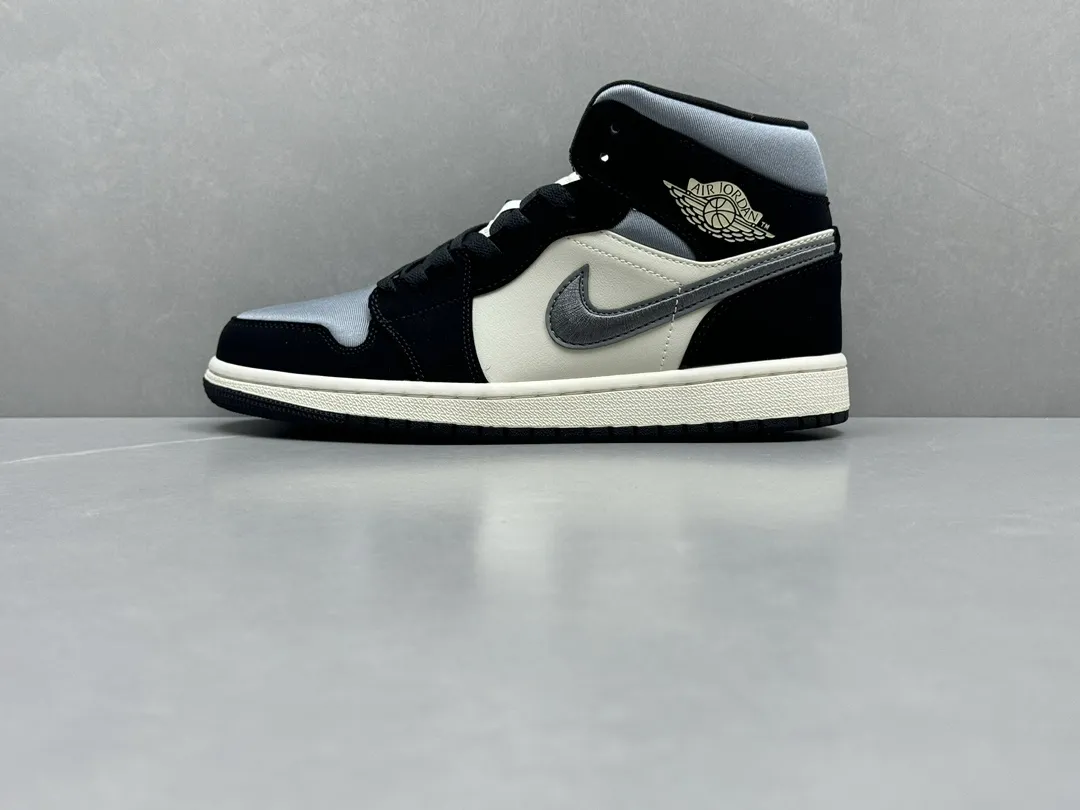 Pure  Version 230 AJ1 Zhongbang Silk Count Black White High-Top Sneakers – Best Rep Shoes & Nike Replica – Size 36-46 (Including Half Sizes Stretchable 1337