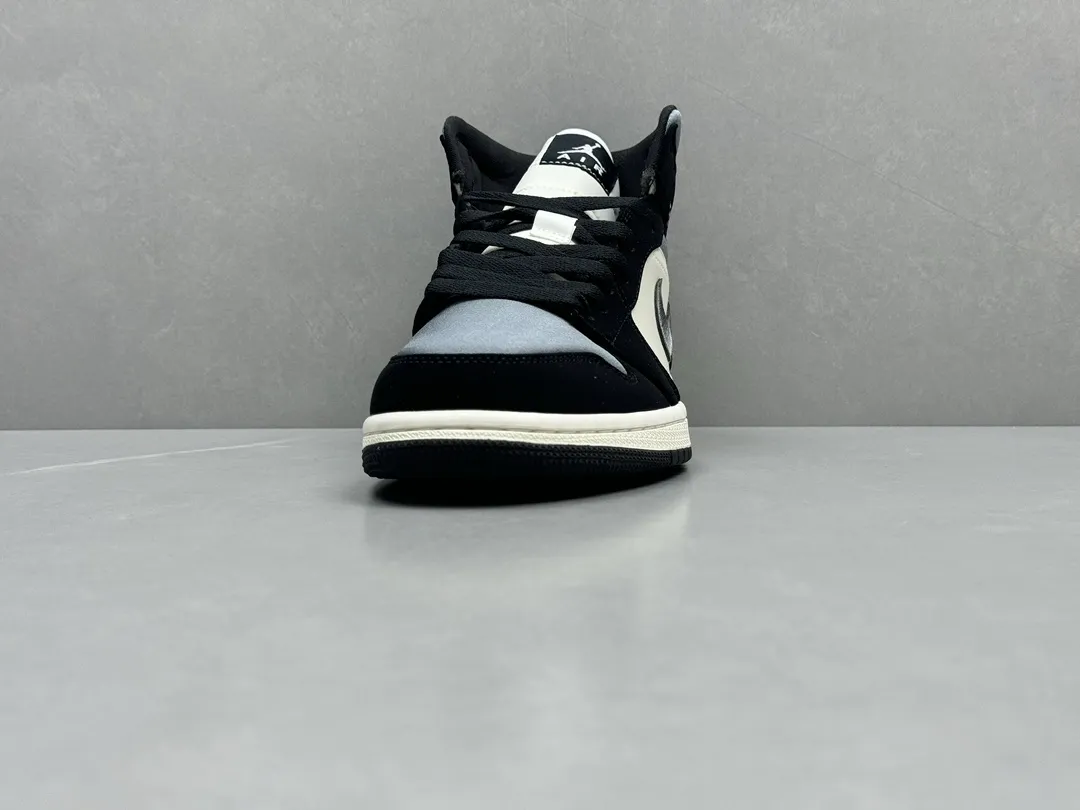 Pure  Version 230 AJ1 Zhongbang Silk Count Black White High-Top Sneakers – Best Rep Shoes & Nike Replica – Size 36-46 (Including Half Sizes Stretchable 1337