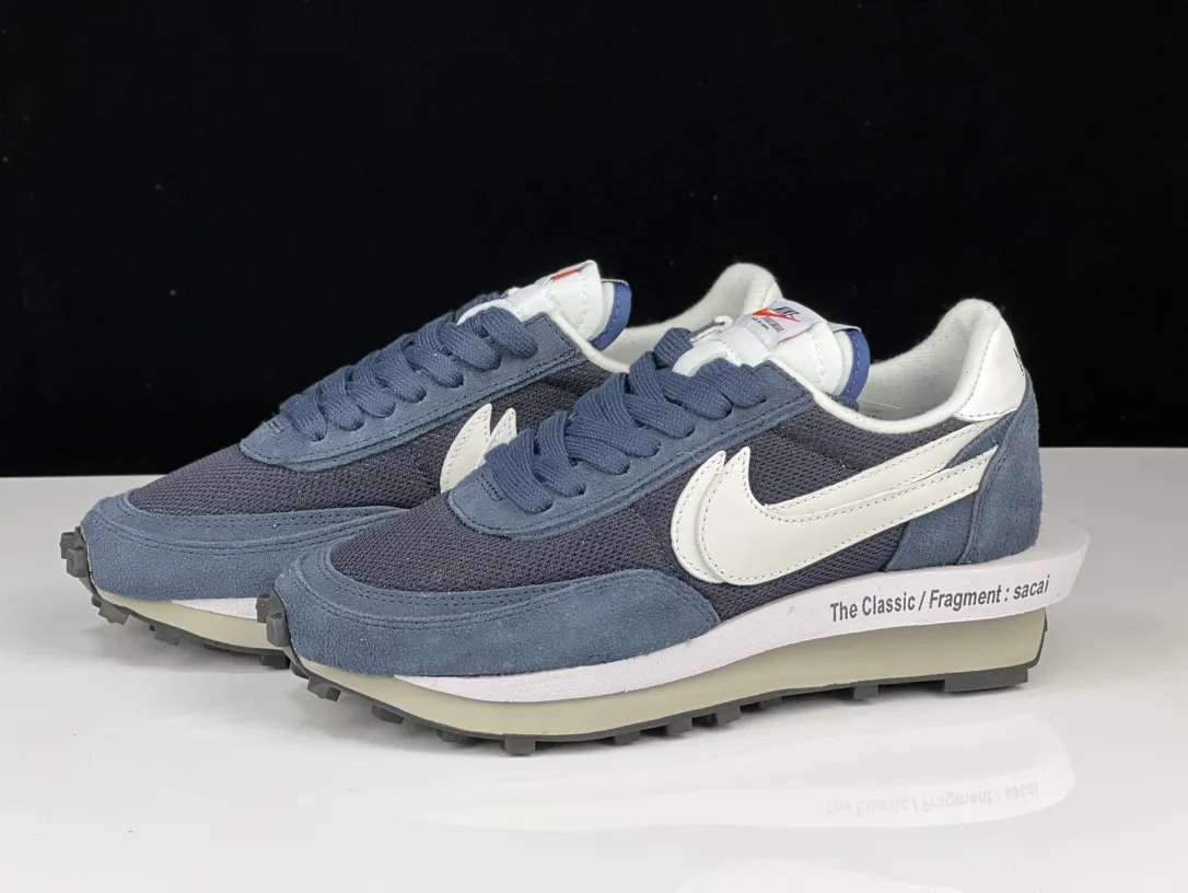 EyeCatching SACAI x NIKE LDV Waffle Navy Blue White Deconstructed  Running Shoes – Replica Nike Rep Shoes Edition 1508