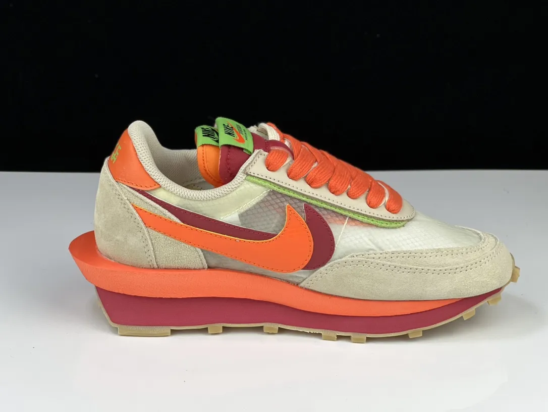 SACAI x Nike LDV Waffle Beige and Orange Deconstructed  Running Shoes – Premium Nike Replica Edition with Rep Shoes Quality Resilient 1509