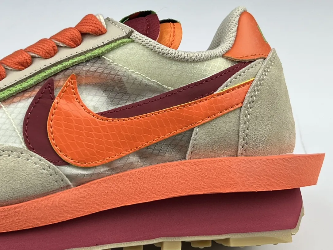 SACAI x Nike LDV Waffle Beige and Orange Deconstructed  Running Shoes – Premium Nike Replica Edition with Rep Shoes Quality Resilient 1509