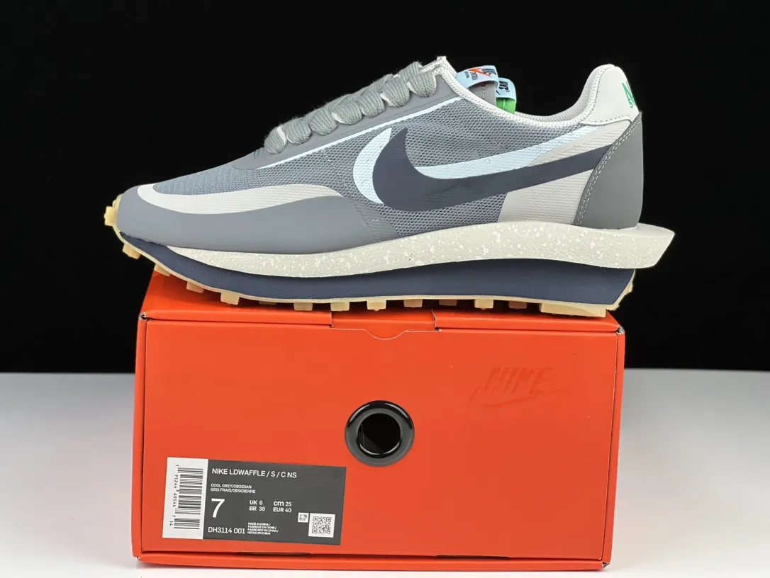 SACAI x Nike LDV Waffle Grey White Double Swoosh Replica Shoes for  Running – Premium Rep Shoes Snug 1513