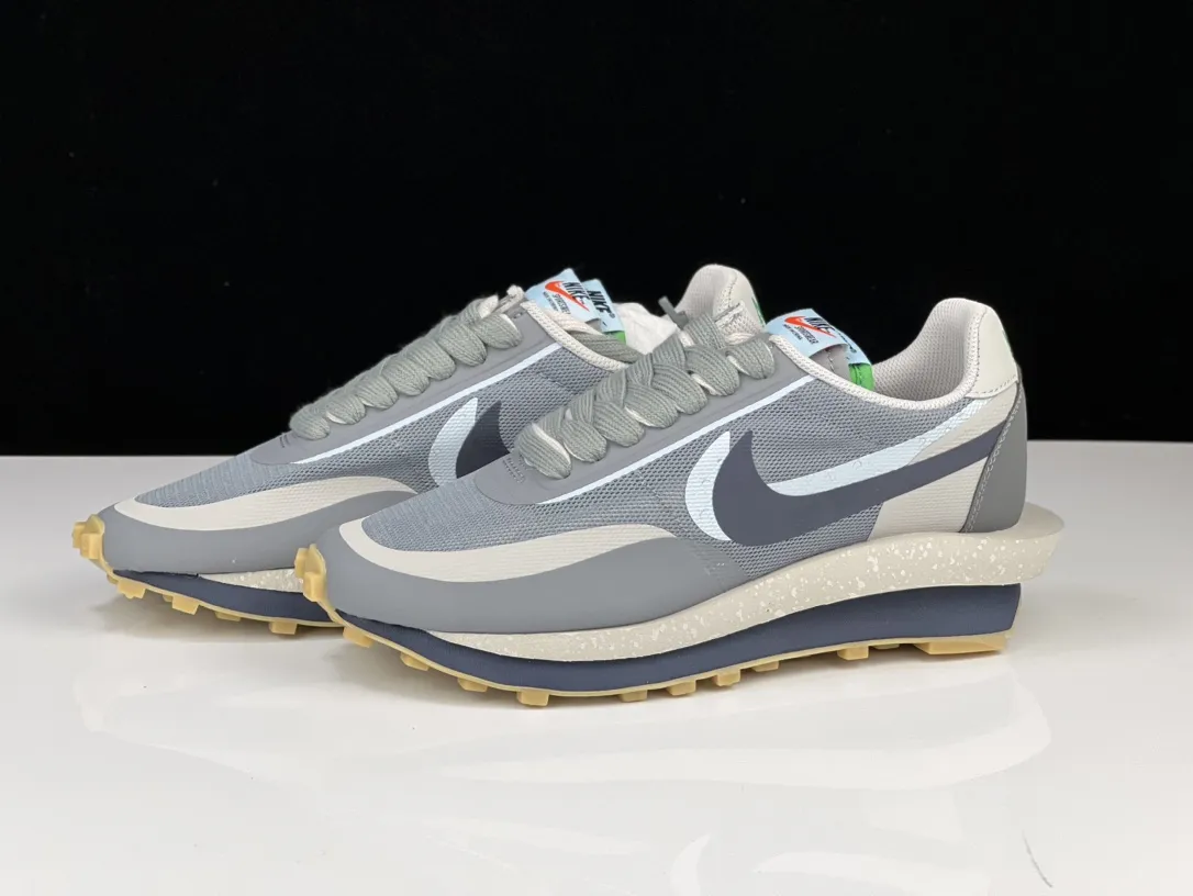 SACAI x Nike LDV Waffle Grey White Double Swoosh Replica Shoes for  Running – Premium Rep Shoes Snug 1513