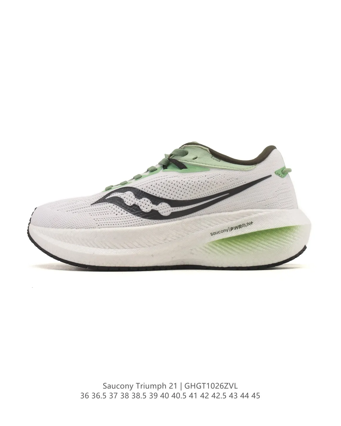 Saucony Triumph 21 White Green Rep Shoes – Replica Saucony for Running Packable 266