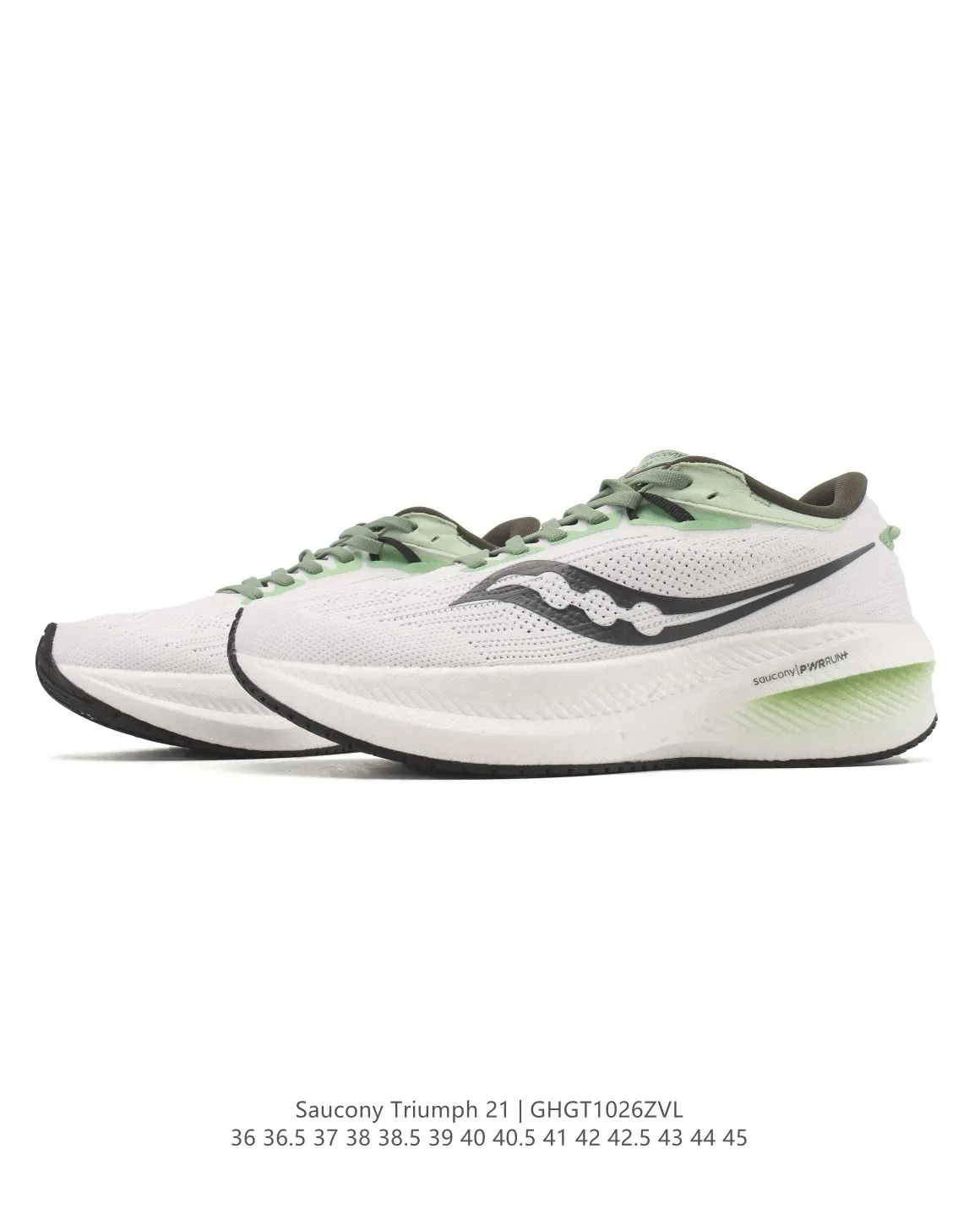 Saucony Triumph 21 White Green Rep Shoes – Replica Saucony for Running Packable 266