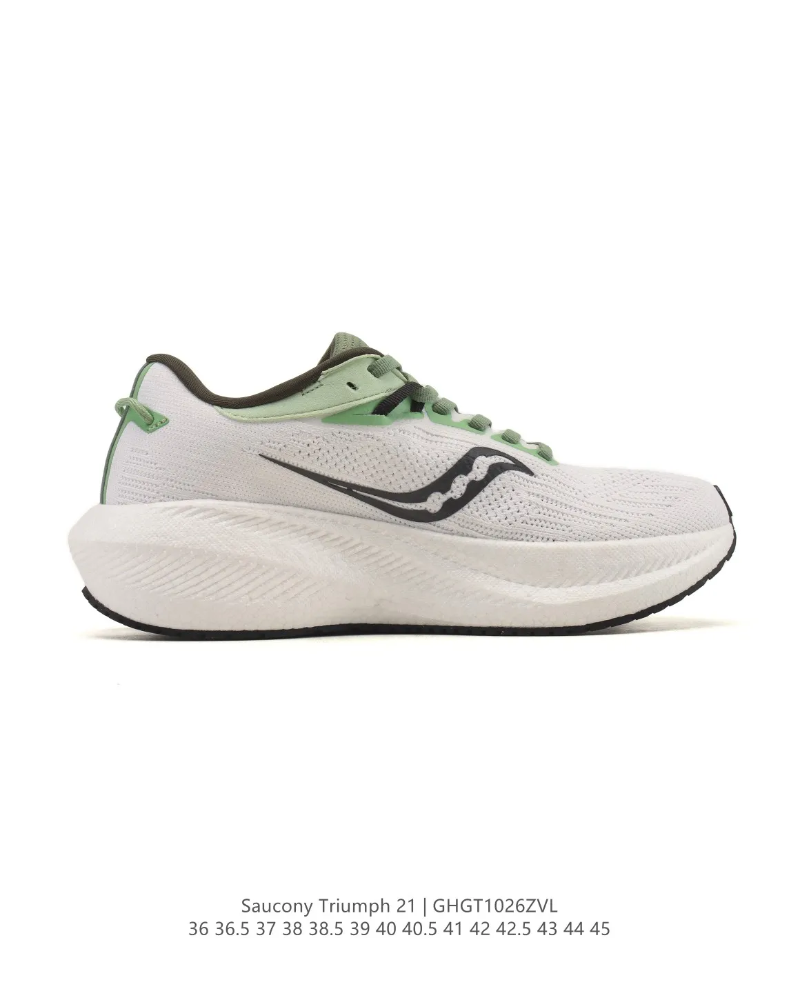Saucony Triumph 21 White Green Rep Shoes – Replica Saucony for Running Packable 266