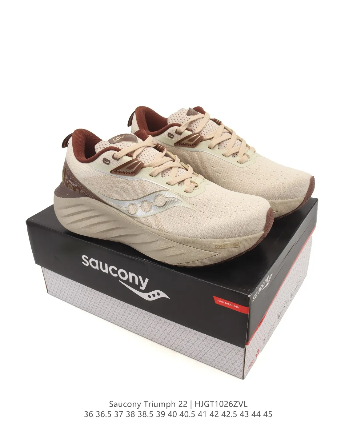 Resilient Saucony Triumph 22 Beige Running Shoes –  Replica Saucony Shoes 269