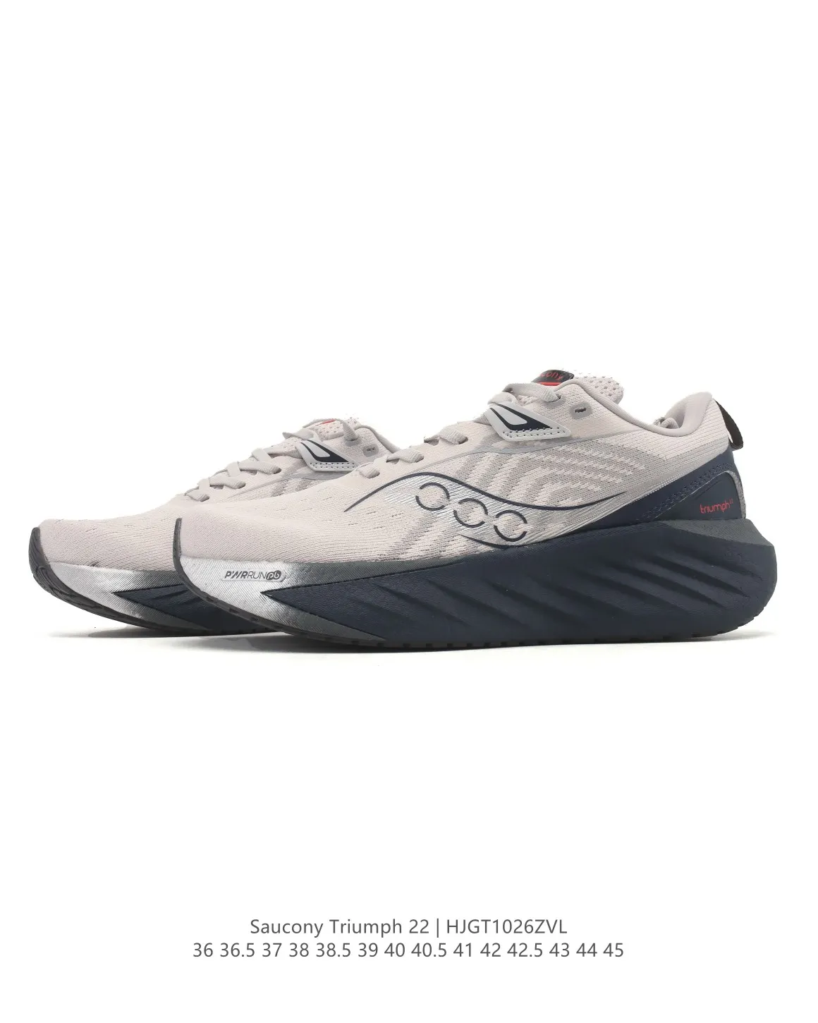 Saucony Triumph 22 Grey Running Shoes – Replica Saucony Shoes Edition DailyWear 271
