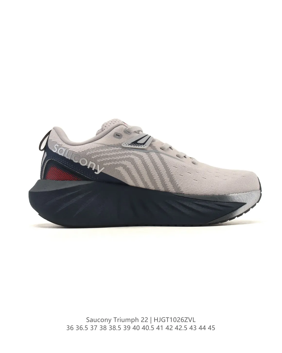 Saucony Triumph 22 Grey Running Shoes – Replica Saucony Shoes Edition DailyWear 271