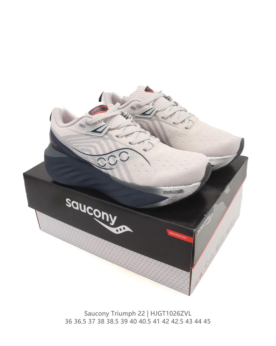 Saucony Triumph 22 Grey Running Shoes – Replica Saucony Shoes Edition DailyWear 271