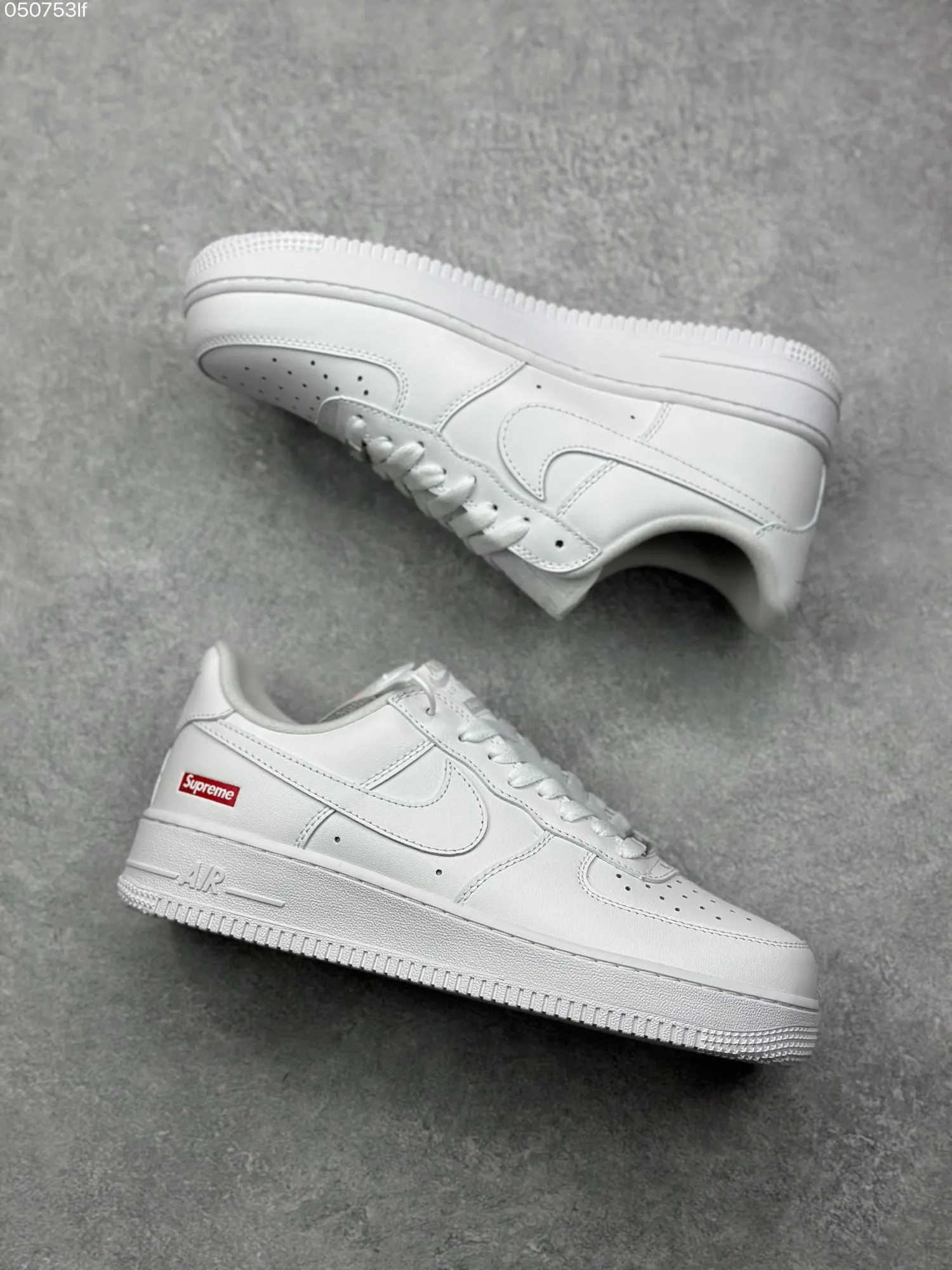 Trendsetting Supreme x Nike Air Force 1 ’07 Low All-White Custom Leather  Sneakers – Best Replica Sneakers & Rep Shoes 993