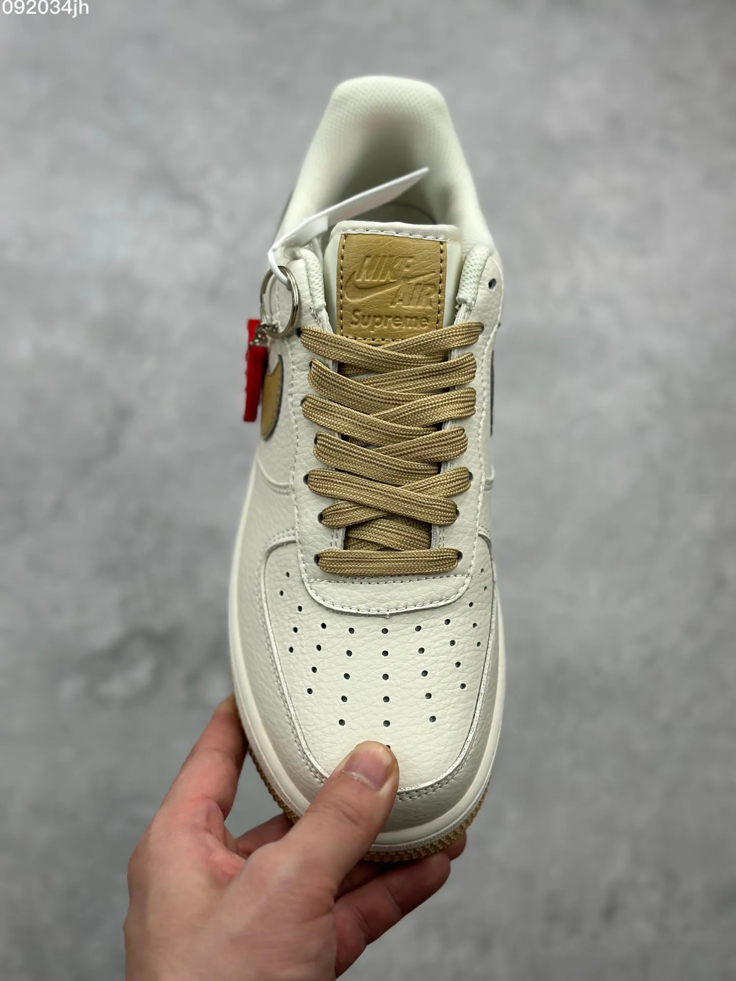 Affordable Supreme x The North Face x Nike Air Force 1 Low – Beige Gold – Limited Edition Rep Shoes & Top Fake Nike Sneakers 1034