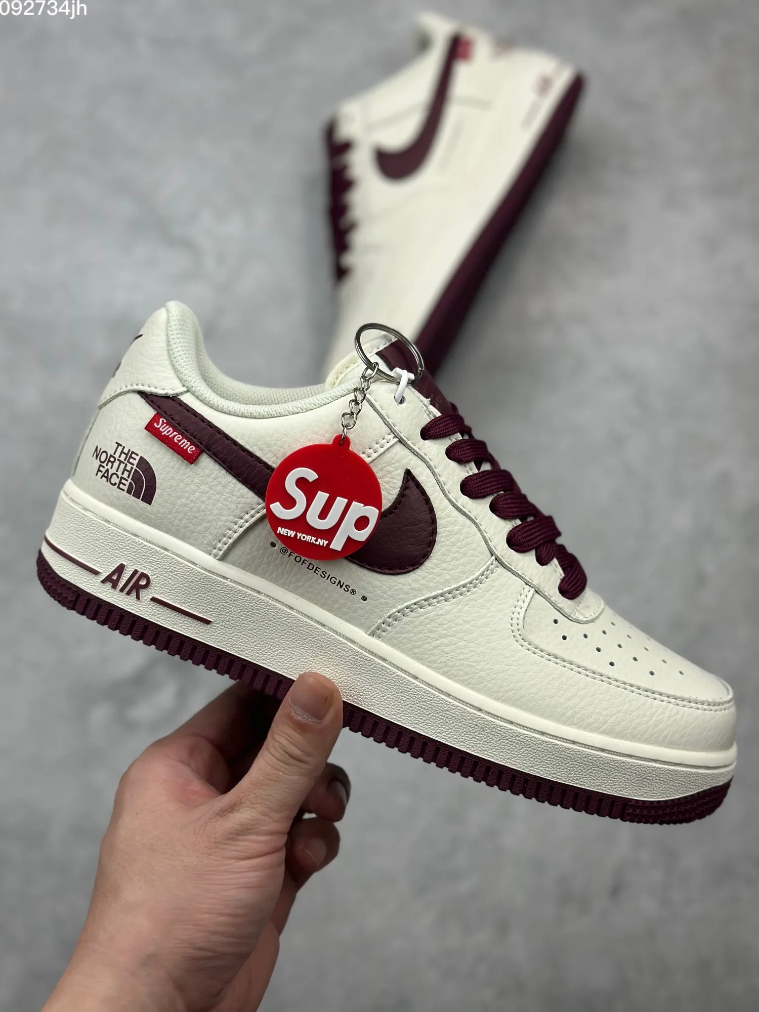 Supreme x The North Face x Nike Air Force 1 Low ‘Sake Red’ – Limited Edition Rep Shoes & Top Replica Sneakers Casual 1028