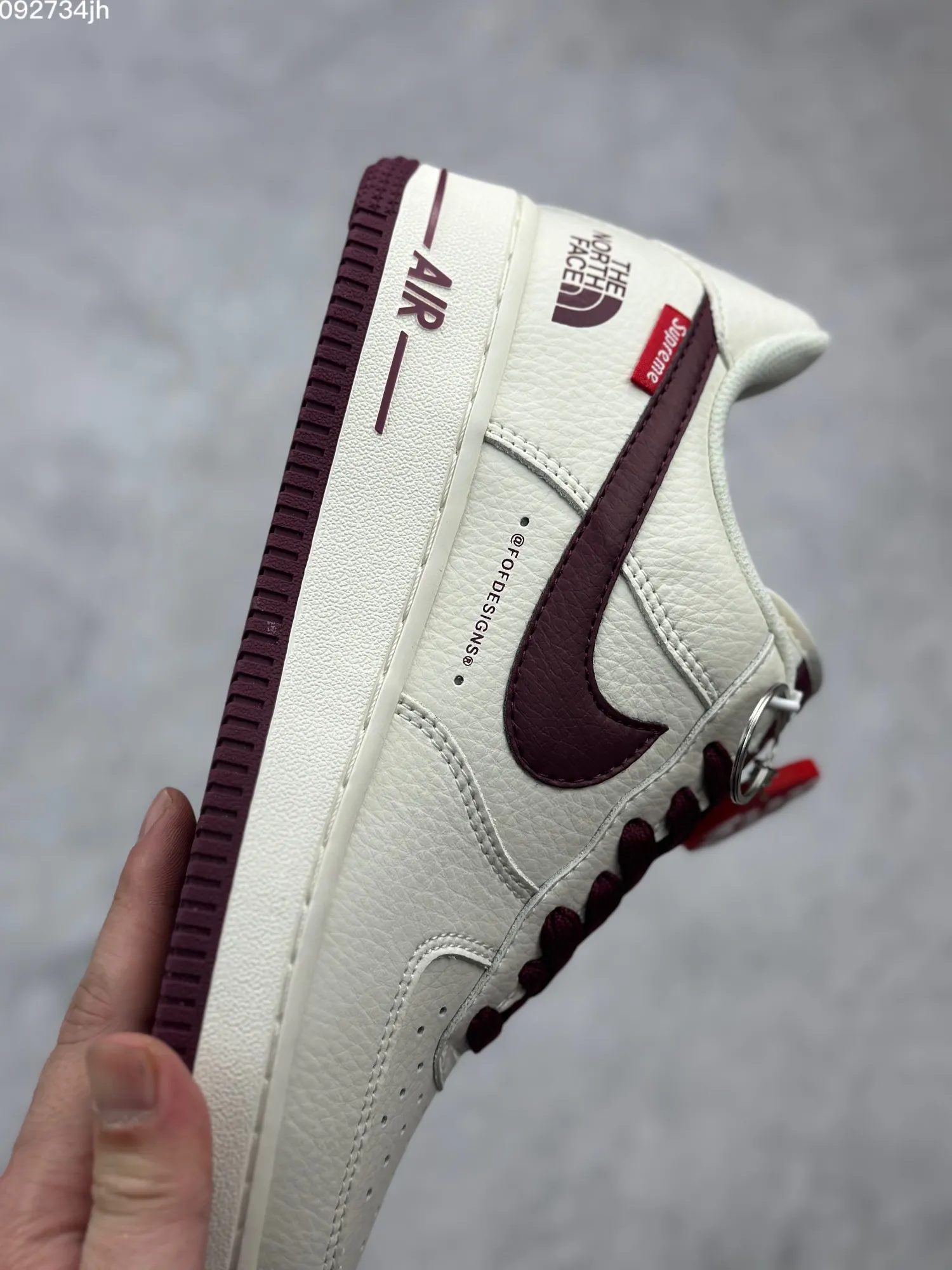 Supreme x The North Face x Nike Air Force 1 Low ‘Sake Red’ – Limited Edition Rep Shoes & Top Replica Sneakers Casual 1028