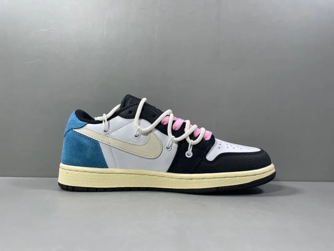 SunProtective Travis Scott x Air Jordan 1 Low “Black Blue” – Corporate 260 Collaboration, Top Rep Shoes, Best Replica Sneakers, Sizes 36-46 (Including Half Sizes 1259