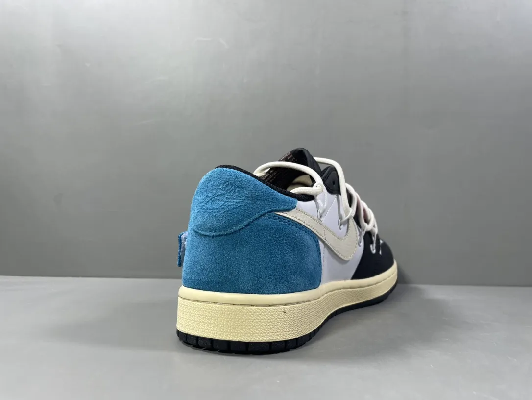 SunProtective Travis Scott x Air Jordan 1 Low “Black Blue” – Corporate 260 Collaboration, Top Rep Shoes, Best Replica Sneakers, Sizes 36-46 (Including Half Sizes 1259