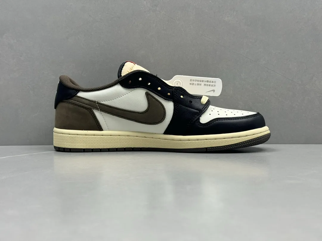 Travis Scott x Air Jordan 1 Low “Cactus Jack” Mocha – Authentic Version with Top Rep Shoes, Best Replica Sneakers, Sizes 36-47 (Including Half Sizes Minimalist 1266