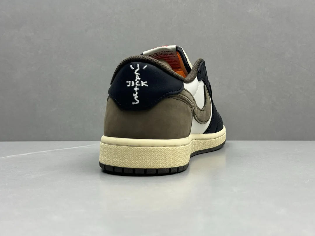 Travis Scott x Air Jordan 1 Low “Cactus Jack” Mocha – Authentic Version with Top Rep Shoes, Best Replica Sneakers, Sizes 36-47 (Including Half Sizes Minimalist 1266