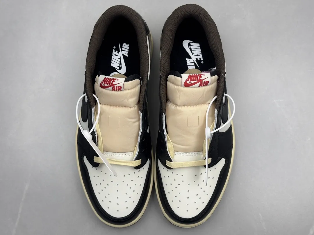 Travis Scott x Air Jordan 1 Low “Cactus Jack” Mocha – Authentic Version with Top Rep Shoes, Best Replica Sneakers, Sizes 36-47 (Including Half Sizes Minimalist 1266